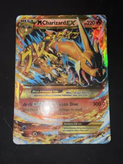 Pokemon M Charizard EX Secret Rare XY Flashfire, Card 107/106, MP-HP Condition - Image 2
