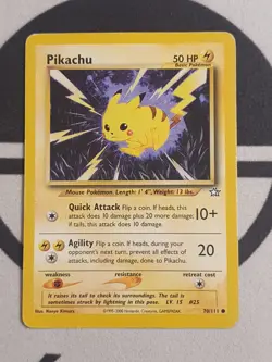 Pokemon Karte Pikachu 70/111 Neo Genesis Set Englisch Pokemon TCG - Image 3