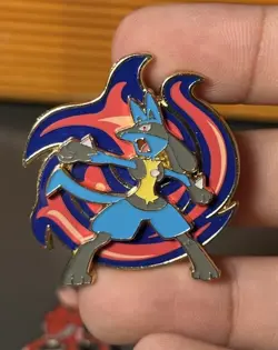 Lucario Premium Collection Enamel Metal Pin Pokemon BOX FRESH - Image 1