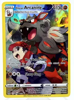 Hisuian Arcanine TG08/TG30 Lost Origin Trainer Gallery Holo 2022 Pokemon Card - Image 1
