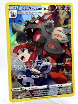 Hisuian Arcanine TG08/TG30 Lost Origin Trainer Gallery Holo 2022 Pokemon Card - Image 2
