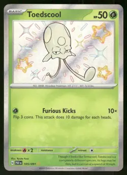 Pokemon Tcg Toedscool #105 Pokemon Paldean Fates NM - Image 1