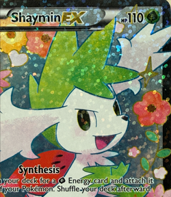 Shaymin EX #RC21 Pokemon Legendary Treasures Full Holographic Shiny Art - Image 3