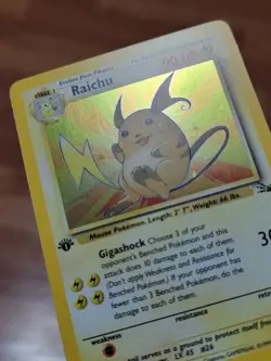 Raichu 14/62 1st Edition - Fossil Set - Holo Rare - NM Pokemon TCG - Image 3