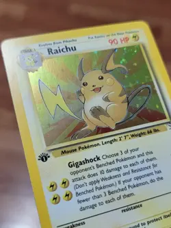 Raichu 14/62 1st Edition - Fossil Set - Holo Rare - NM Pokemon TCG - Image 5