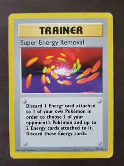 Pokemon Super Energy Removal 79/102 Base Set Unlimited Shadowless - Image 1