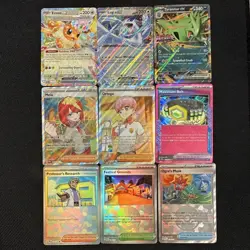 Pokemon Prismatic Evolutions Holo Full Art Lot - Eevee, Lugia, Tyranitar (9 Car… - Image 1