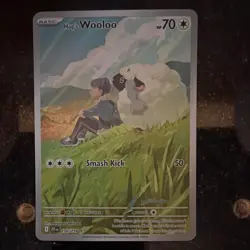 Pokemon Hop's Wooloo Illustration Rare Full Art Card 170/159 Sv09 Holo 70 HP - Image 1
