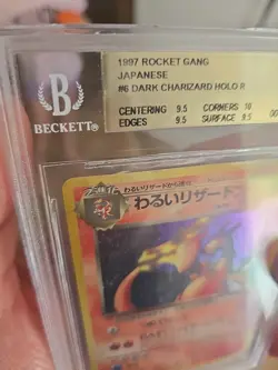 DARK CHARIZARD-Holo POKEMON Japanese ROCKET 1997 #6 BGS GEM All 9.5+ Subgrades - Image 4
