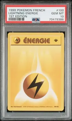 Carte Pokemon - Energie electrique edition 1 - 100/102 - Set de Base - PSA 10 !! - Image 1