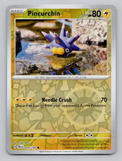 Reverse Holo Pincurchin 072/193 Common Paldea Evolved Pokemon - Image 1