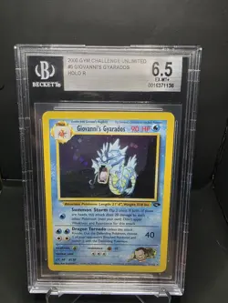 Giovanni’s Gyarados 5/132 Gym Challenge Holo BGS 6.5 Pokemon Card Slab WOTC - Image 3
