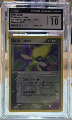Pokemon Dark Celebi EX Hidden Legends reverse Holo #4 CGC 10 - Image 1