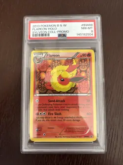 2013 POKEMON B&W PROMO #BW88 FLAREON-HOLO PSA 8 - Image 1