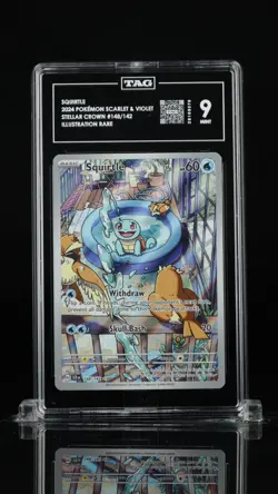 Pokemon TCG Squirtle & Bulbasaur Stellar Crown 148/142 & 143/142 TAG 9 - Image 1