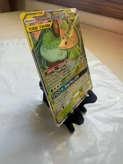 Pokemon Venusaur & Snivy GX TAG TEAM Ultra Rare Holo SM-Cosmic Eclipse 1/236 - Image 3