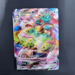 Pokemon TCG Snorlax VMAX 142/202 Sword & Shield Base Set Near Mint - Image 3