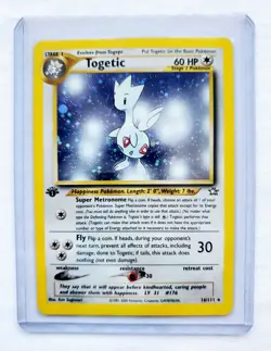 1st Edition TOGETIC 2000 Pokemon Neo Genesis First Edition 16/111 Rare Holo WOTC - Image 5