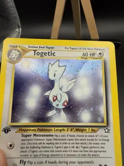 Togetic Unlimited Holo Rare Pokemon Neo Genesis 16/111 1st Edition MP - Image 2