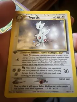 Pokemon TCG Togetic Neo Genesis 16/111 Holo And Kingdra Holo 1st Edition Bundle - Image 1
