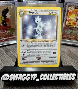 ◓Togetic 16/111 Neo Genesis 2000 - Pokemon TCG 1st Edition Holo Rare*DMG◓ - Image 1
