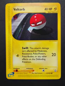 Voltorb Aquapolis Non-Holo NM Vintage Pokemon Card 2002. - Image 1