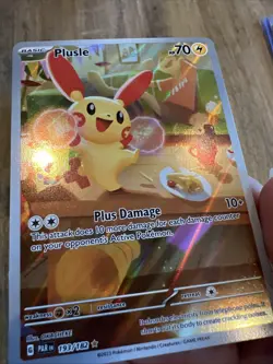 Plusle Holo Illustration Rare Pokemon TCG Card Paradox Rift 193/182 NM Condition - Image 3