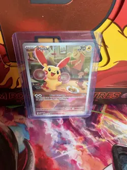 Plusle Holo Illustration Rare Pokemon TCG Card Paradox Rift 193/182 NM Condition - Image 2