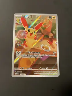 Plusle Holo Illustration Rare Pokemon TCG Card Paradox Rift 193/182 NM Condition - Image 1