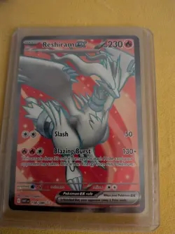 Pokemon Card Reshiram ex 158/086 Full Art White Flare Near Mint - Image 1
