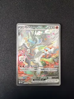 Pokemon TCG Reshiram EX Full Art White Flare Illustration Card 166/086 - Image 1