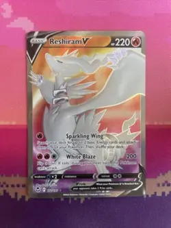 Pokemon Card Reshiram V 172/195 Ultra Rare Full Art Silver Tempest Near Mint - Image 1