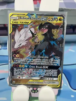 Reshiram & Zekrom GX - 157/236 - Pokemon TCG Card - Full Art Rare - Cosmic - NM - Image 1
