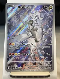 Pokemon N's Reshiram Full Art Holo Rare Card 167/159 Journey Together NM - Image 1