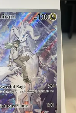 Pokemon N's Reshiram Full Art Holo Rare Card 167/159 Journey Together NM - Image 3