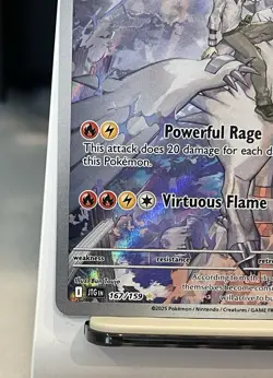 Pokemon N's Reshiram Full Art Holo Rare Card 167/159 Journey Together NM - Image 4