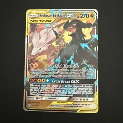 Pokemon TCG Reshiram & Zekrom GX Full Art Cosmic Eclipse Card 157/236 - Image 1