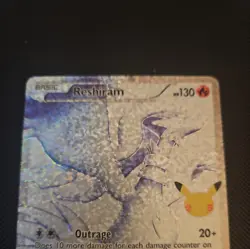 Pokemon TCG Reshiram Celebrations Full Art Card 113/114 NM Condition - Image 2