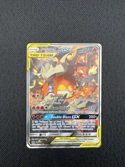 Pokemon TCG Reshiram Charizard GX Full Art Promo Card SM201 - MP - Image 1