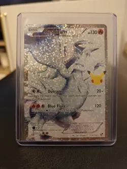 Pokemon TCG Reshiram Celebrations Full Art Card 113/114 NM Condition - Image 1