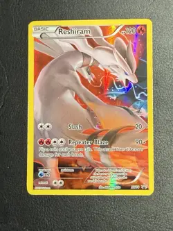 Reshiram XY74 Black Star Promo Full Art 2015 Pokemon Card LP - Image 1