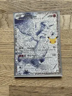 Pokemon TCG Reshiram Celebrations Holo Full Art Card 113/114 NM/M Condition - Image 1