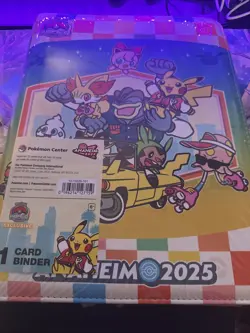 Pokemon WCS 2025 Card Binder Anaheim Worlds Exclusive Car Scene - Image 1
