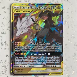 Pokemon TCG Reshiram & Zekrom GX Full Art Cosmic Eclipse Card 157/236 - Image 1