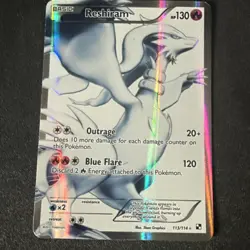 Pokemon 2011 Reshiram Full Art Holo Card 113/114 Black White - Image 1