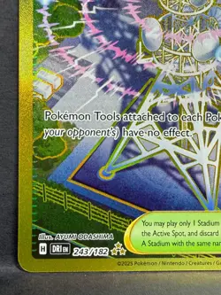 HYPER RARE - Jamming Tower - 243/182 Destined Rivals Pokemon TCG Card Stadium - Image 2