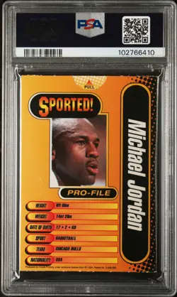 1996 Sported! Magazine Pop-Ups World Class Winners 2 Michael Jordan PSA 7 Highst - Image 2