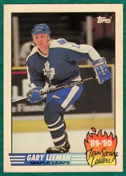 Gary Leeman - 1990-91 Topps Teams Scoring Leaders #13 - Maple Leafs Hockey Card - Image 1