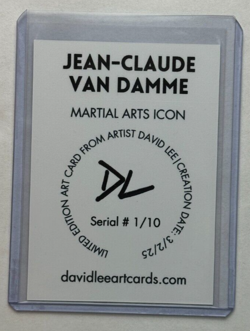 Jean-Claude Van Damme Limited Artist Signed Martial Arts Icon Trading Card 1/10 - Image 2
