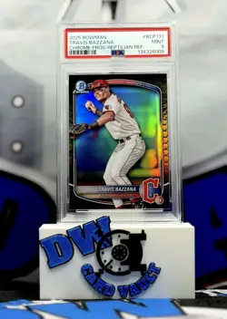 2025 Bowman Chrome Prospect #BCP131 Travis Bazzana Reptilian Refractor PSA 9 - Image 1